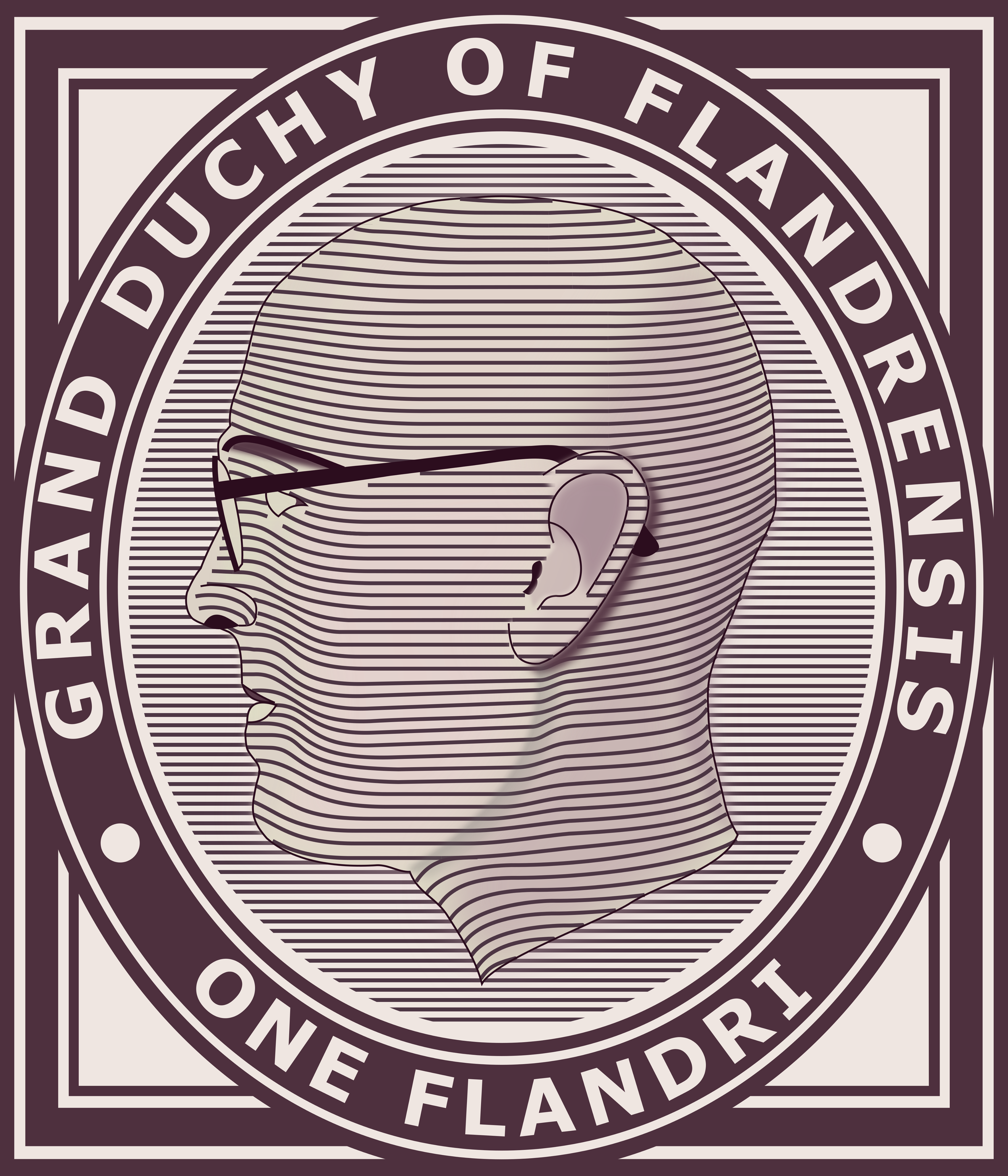 National Stamp Of Flandrensis (1 Flandri) - Vzw Groothertogdom Flandrensis